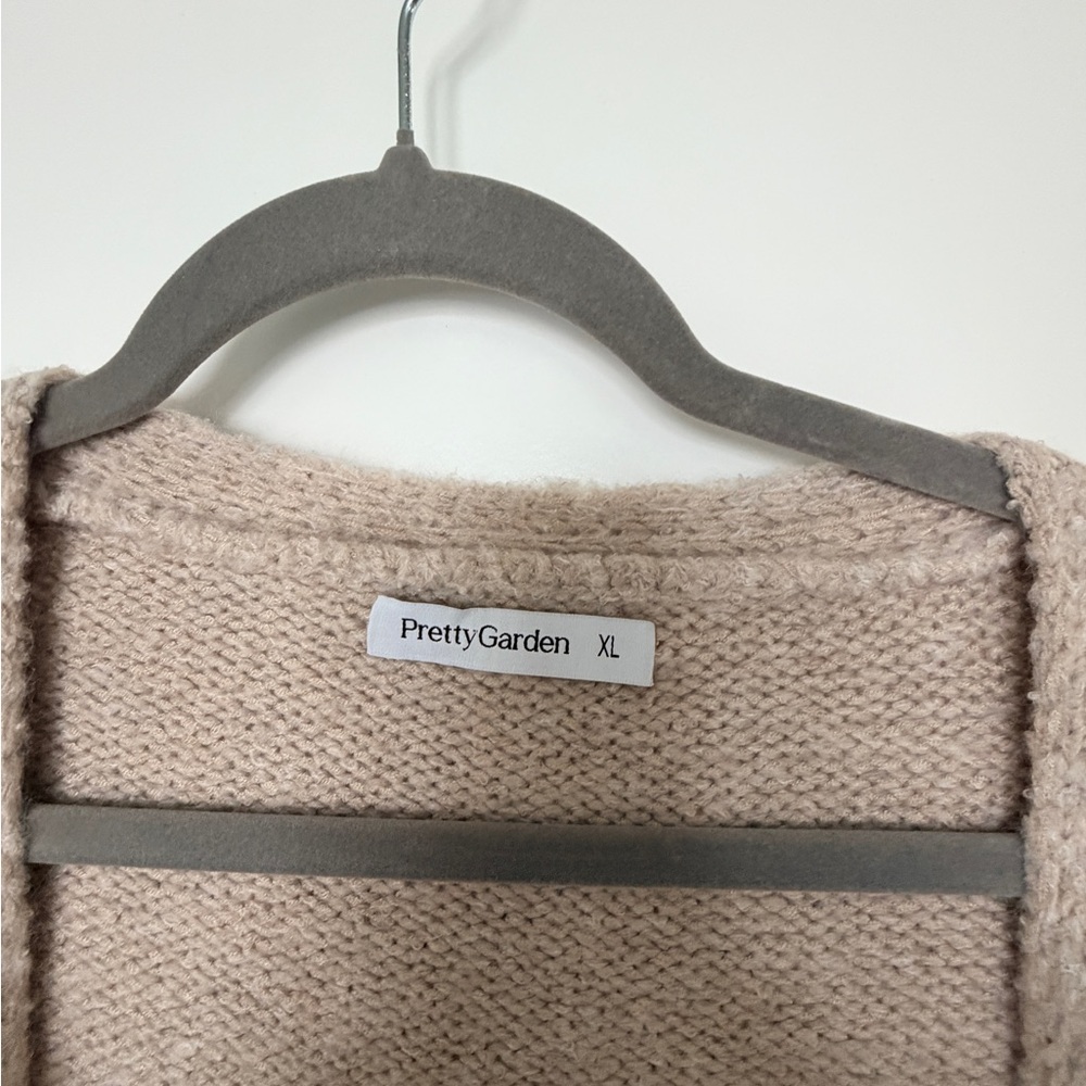 PrettyGarden Women's Cream Cardigan Sweater